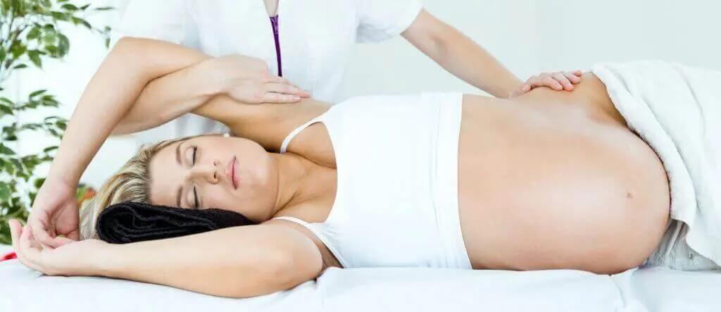 Pregnant Woman Getting a Massage